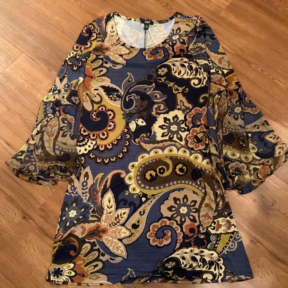 Patterned hippie dress